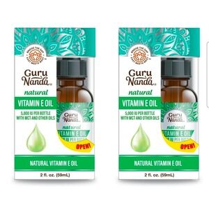 Guru Nanda Natural Vitamin E‎ Oil 5000 IU MCT Oils 2 fl oz Qty of 2
